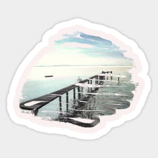 Bavarian Lake Round Evening Sticker